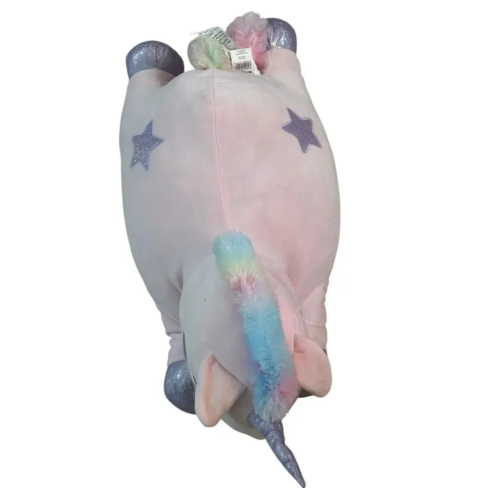 Memebers Mark plush super soft unicorn pink pillow 24” long euc decoration only
